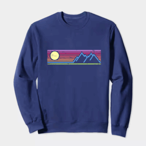 Rainbow Horizon Peaks Crewneck Sweatshirt