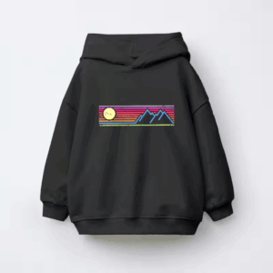 Rainbow Horizon Peaks Kids Hoodie