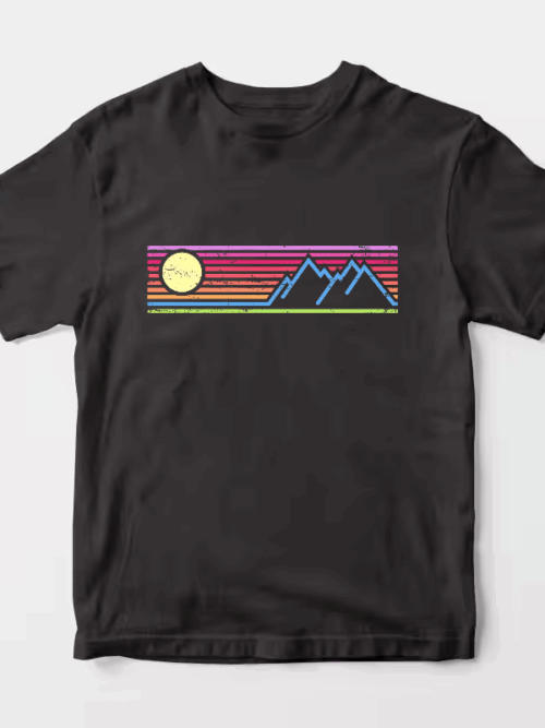 Rainbow Horizon Peaks Unisex T-Shirt