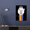 Rainbow Millennium Falcon Star Wars Poster