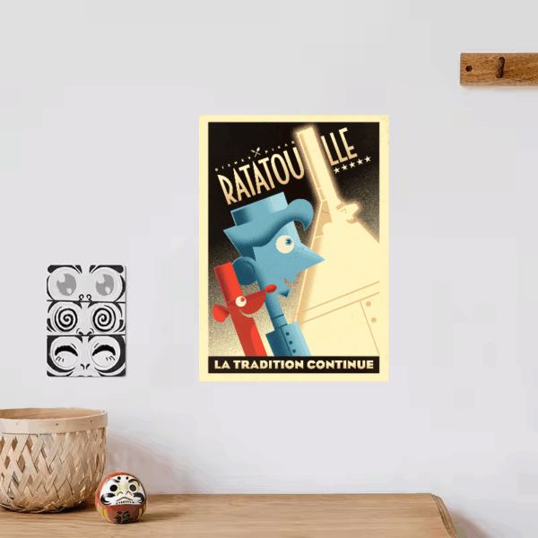 Ratatouille La Tradition Retro Disney Poster Poster