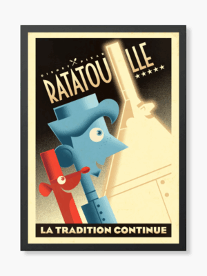 Ratatouille La Tradition Retro Disney Poster Poster