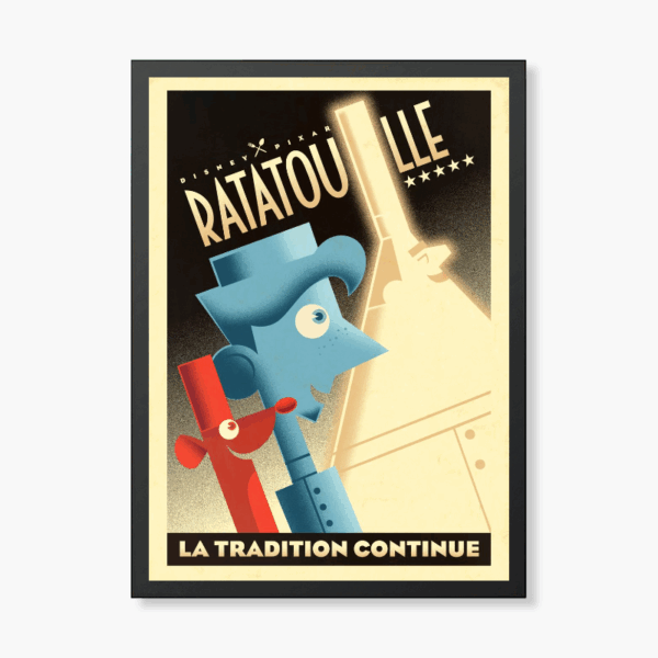 Ratatouille La Tradition Retro Disney Poster Poster