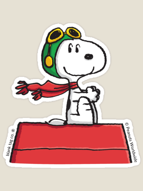 Red Baron Rival Snoopy Flight Peanuts Sticker