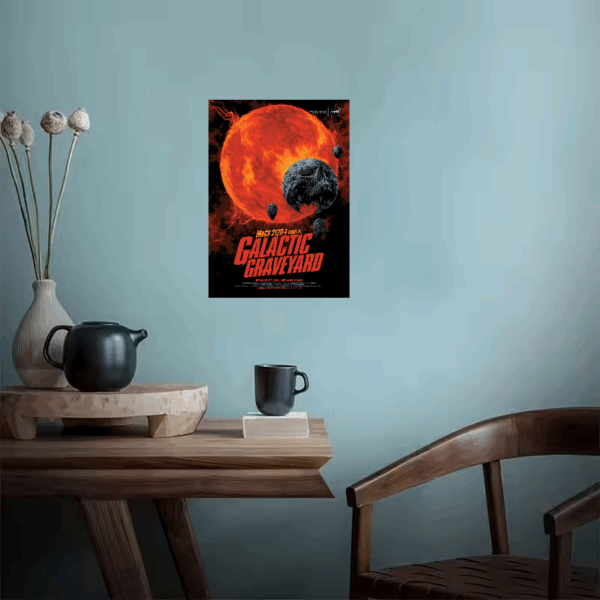 Red Hot Sun Galactic Graveyard Poster