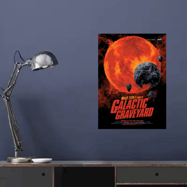 Red Hot Sun Galactic Graveyard Poster