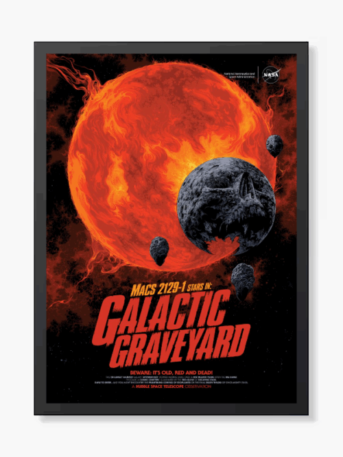 Red Hot Sun Galactic Graveyard Poster
