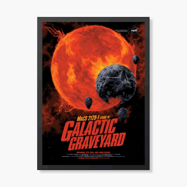 Red Hot Sun Galactic Graveyard Poster