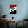 Red White Black Stripe Manchester United Power Poster