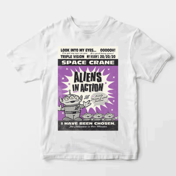 Retro Aliens in Action Galactic Throwback Unisex T-Shirt