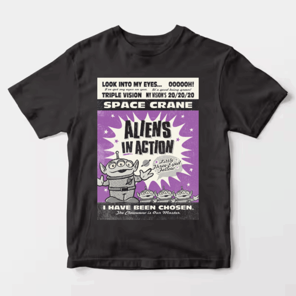 Retro Aliens in Action Galactic Throwback Unisex T-Shirt