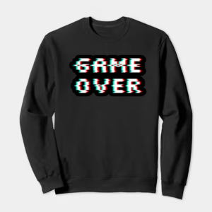Retro Glitched Game Over Crewneck Sweatshirt