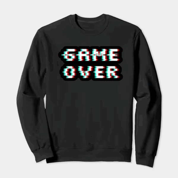 Retro Glitched Game Over Crewneck Sweatshirt