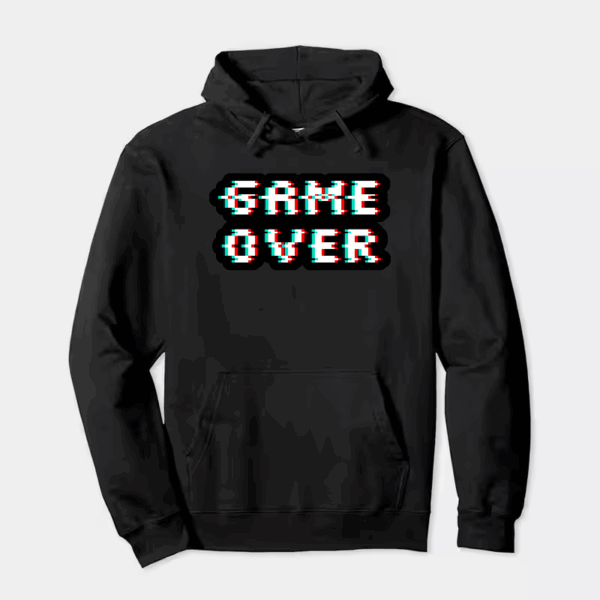 Retro Glitched Game Over Hoodie