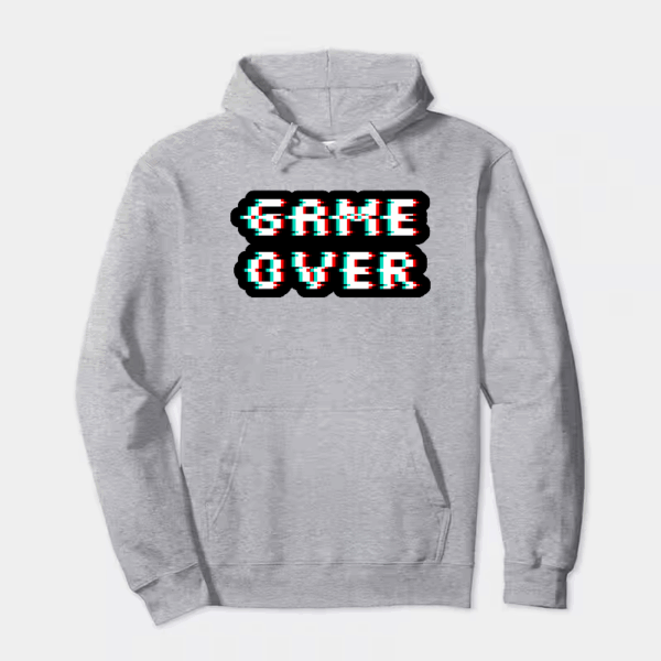 Retro Glitched Game Over Hoodie