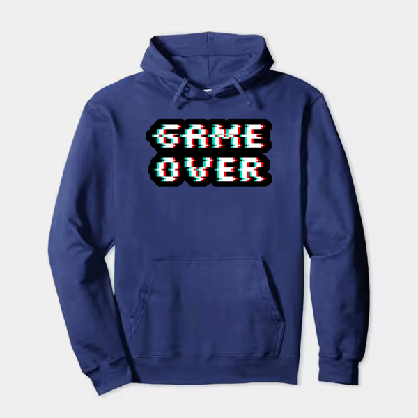 Retro Glitched Game Over Hoodie