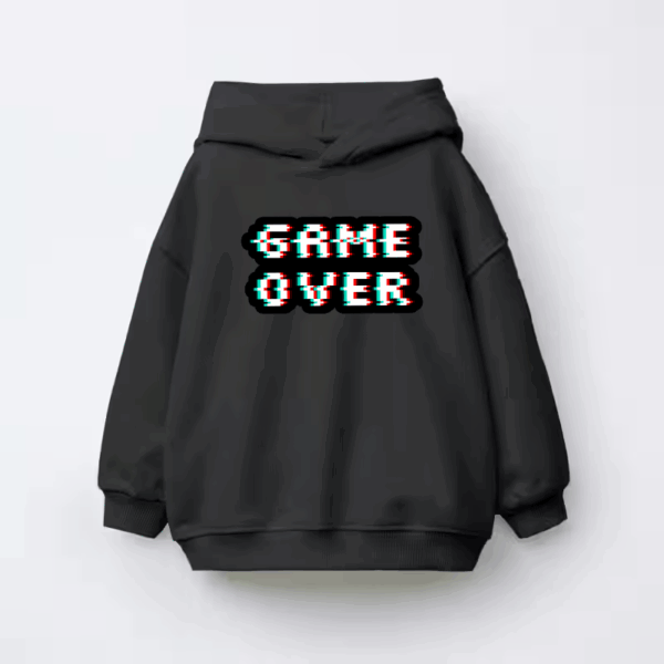 Retro Glitched Game Over Kids Hoodie