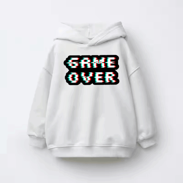 Retro Glitched Game Over Kids Hoodie