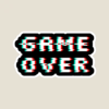 Retro Glitched Game Over Sticker