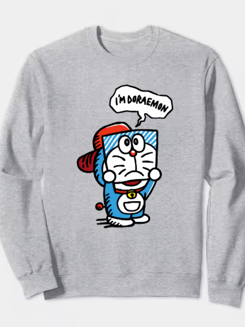 Retro Japanese Doraemon Crewneck Sweatshirt
