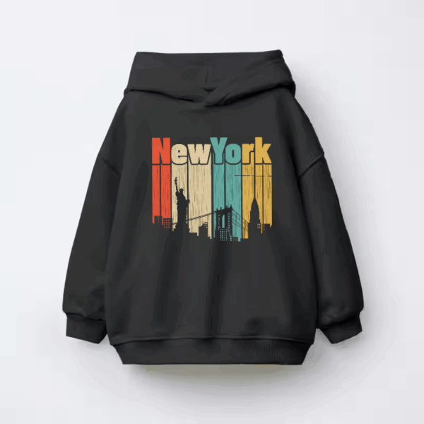 Retro New York City Skyline Kids Hoodie