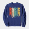 Retro Parisian Dream Vintage Cityscape Crewneck Sweatshirt