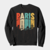 Retro Parisian Dream Vintage Cityscape Crewneck Sweatshirt