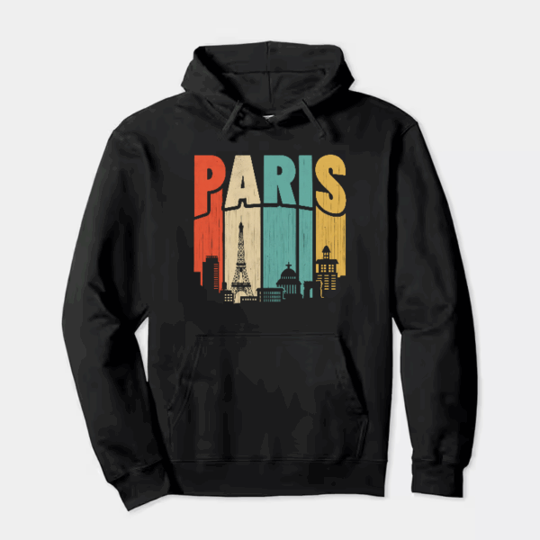 Retro Parisian Dream Vintage Cityscape Hoodie