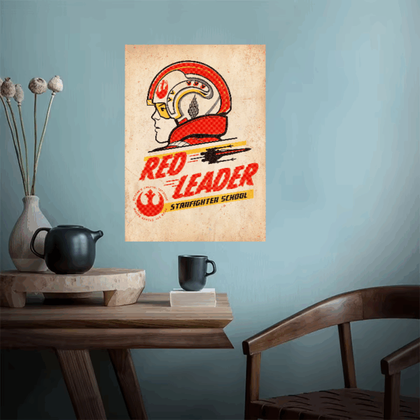 Retro Rebel Pilot Star Wars Poster