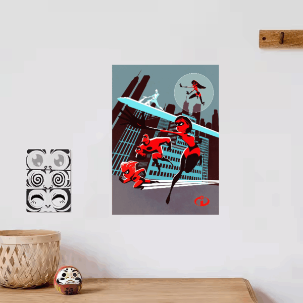 Retro Supers Assemble The Incredibles Poster