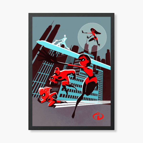 Retro Supers Assemble The Incredibles Poster