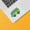 Retro Van The Mystery Machine Scooby Doo Sticker