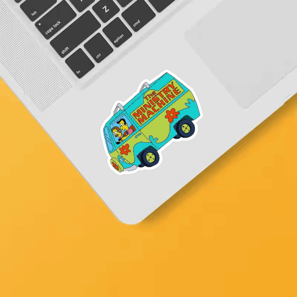 Retro Van The Mystery Machine Scooby Doo Sticker