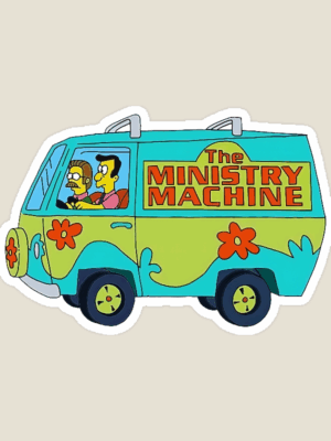 Retro Van The Mystery Machine Scooby Doo Sticker