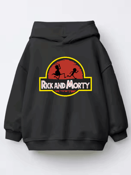 Rick and Morty Dino Dimension Adventure Kids Hoodie