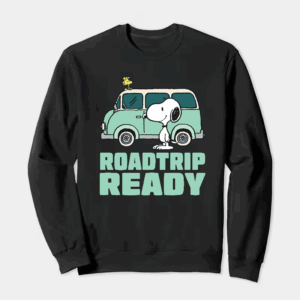 Roadtrip Ready Snoopy and Woodstock Adventure Van Crewneck Sweatshirt