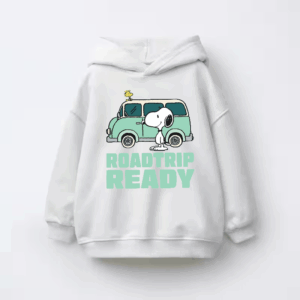 Roadtrip Ready Snoopy and Woodstock Adventure Van Kids Hoodie