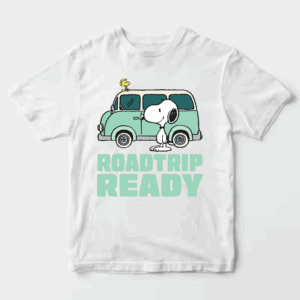 Roadtrip Ready Snoopy and Woodstock Adventure Van Unisex T-Shirt