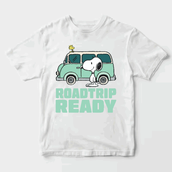 Roadtrip Ready Snoopy and Woodstock Adventure Van Unisex T-Shirt