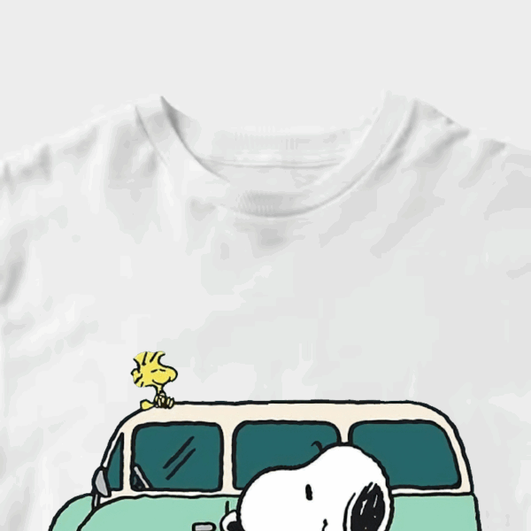 Roadtrip Ready Snoopy and Woodstock Adventure Van Unisex T-Shirt