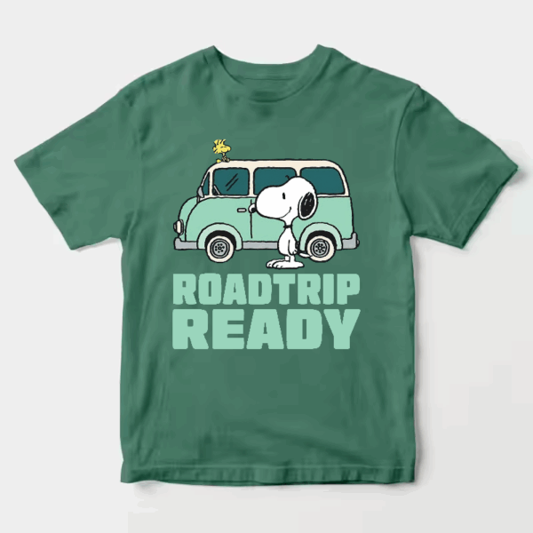 Roadtrip Ready Snoopy and Woodstock Adventure Van Unisex T-Shirt