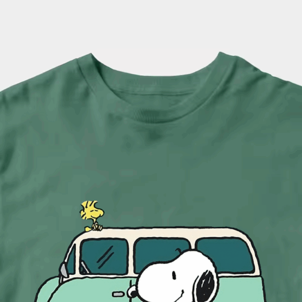 Roadtrip Ready Snoopy and Woodstock Adventure Van Unisex T-Shirt