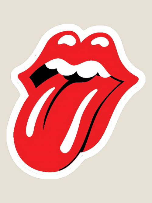 Rock Royalty Vibes The Rolling Stones Tongue Logo Sticker