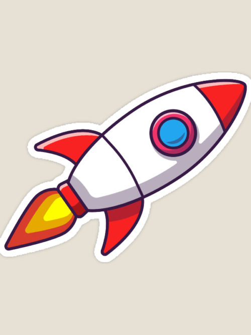 Rocketship Adventure Galactic Dreamer Space Mission Sticker