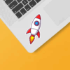 Rocketship Adventure Galactic Dreamer Space Mission Sticker