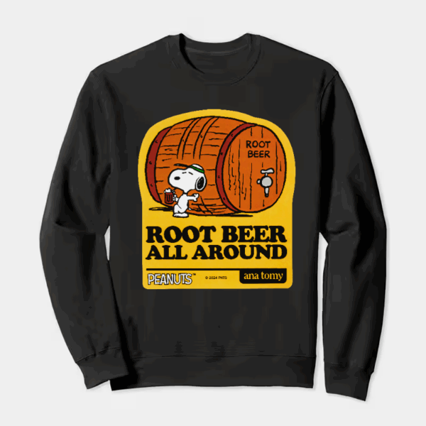Root Beer Cheers with Snoopy and Friends Peanuts Crewneck Sweatshirt