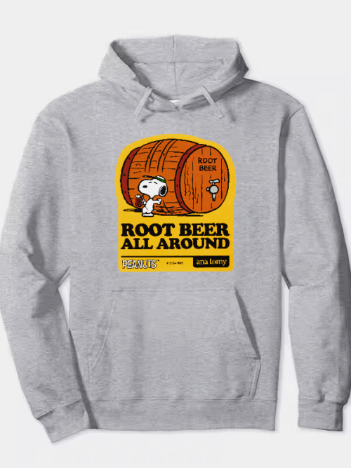 Root Beer Cheers with Snoopy and Friends Peanuts Hoodie