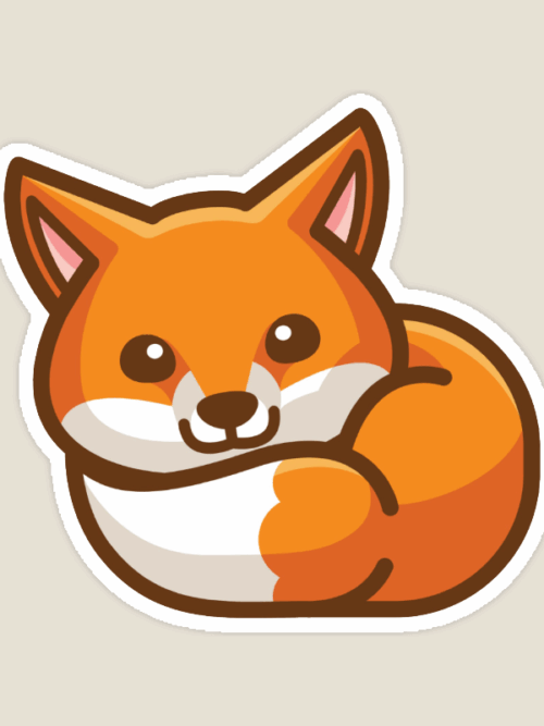 Rustic Red Fox Nature Aesthetic Sticker