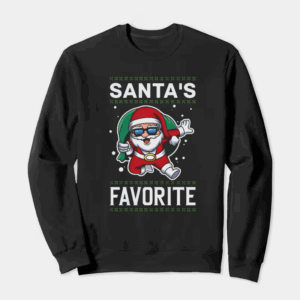 Santa’s Favorite – Cute Christmas Cartoon for Holiday Cheer Crewneck Sweatshirt