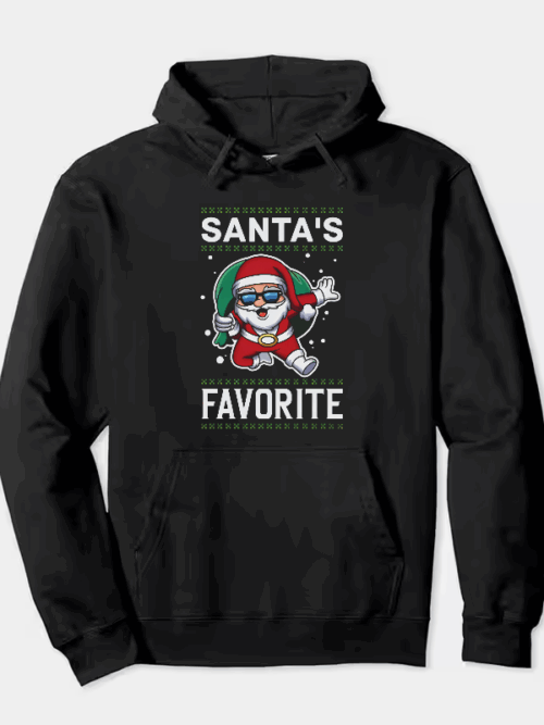 Santa’s Favorite – Cute Christmas Cartoon for Holiday Cheer Hoodie